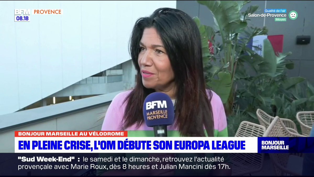 💬 "Les choses finissent par s'apaiser" Crise à l'OM: Samia Ghali, adjointe au maire de Marseille en charge des grands évènements, affirme n'être "pas inquiète" pour le club