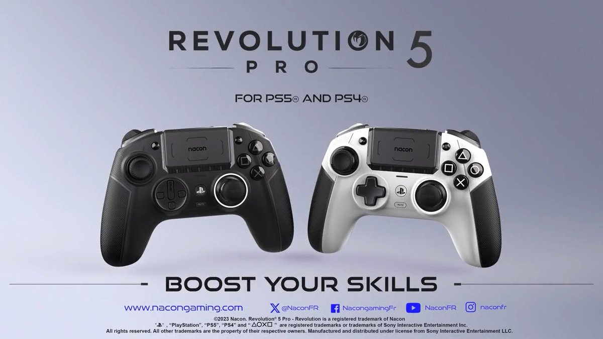 La Révolution arrive enfin sur PS5 ! Découvrez la nouvelle manette ✨ Revolution 5 Pro✨ de Nacon pour PS5, PS4 et PC. Précommandez-la dès maintenant : ⚫ Edition “Triple black” : ⚪ Edition “Black &amp; White”: