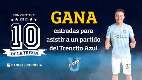 💙 ¡Tenemos 6 entradas para asistir a un partido de U. Católica Ecuador y tú puedes GANAR una de ellas gracias a #ElDiezDeLaTrivia! 1️⃣ Haz RT o Like. 2️⃣ Recibirás una notificación para responder las 4 preguntas. Demuestra cuánto sabes del #TrencitoAzul y entra en el SORTEO. ⚽