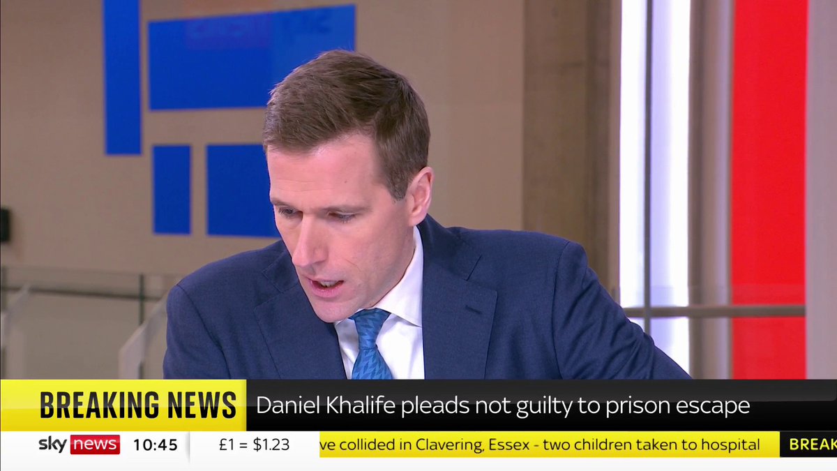 BREAKING: Daniel Khalife, who escaped temporarily from Wandsworth prison earlier this month, has pleaded not guilty to prison escape 📺 Sky 501, Virgin 602, Freeview 233 and YouTube