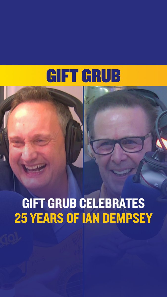 Mario 🤝 Iano 🎶 What a Gift Grub celebration 🎉 25 years of Ian Dempsey on Today FM summed up perfectly by Gift's Christy Moore Mario Rosenstock