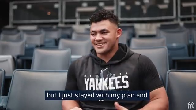 Wishing you a speedy recovery, Jasson Dominguez! A couple of weeks ago, we sat down with The Martian to break down his magical 1st swing in the Majors. We can't wait to see him back out on the field soon ๐๐ฝ