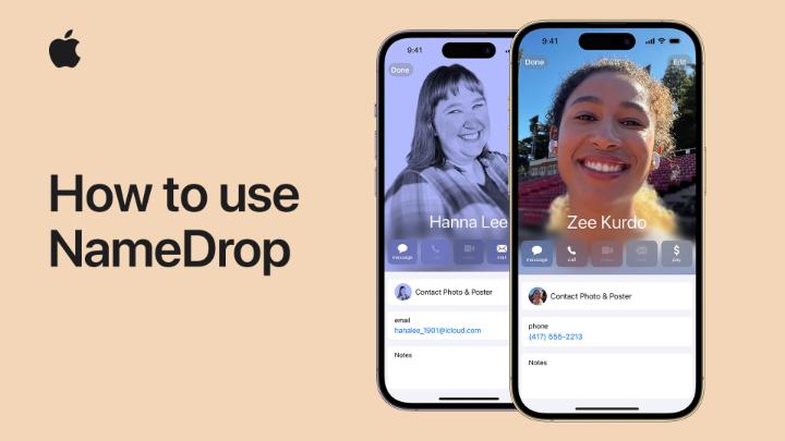 In #iOS17, there’s an even easier way to exchange contact info. 🥳 With NameDrop in #iOS17, you can quickly share an email address or phone number just by holding your iPhone near someone else’s iPhone. Here’s how.