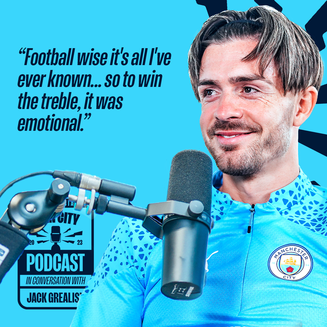 "To win the Treble, it was emotional." 🩵 The latest episode of the Official Man City Podcast with Jack Grealish is now available on CITY+ ▶️
