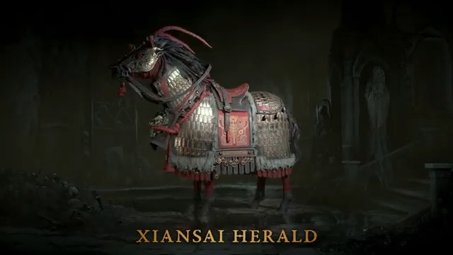A mighty steed is a must for life in Sanctuary. The Xiansai Herald mount pack is available now in the #DiabloIV shop.