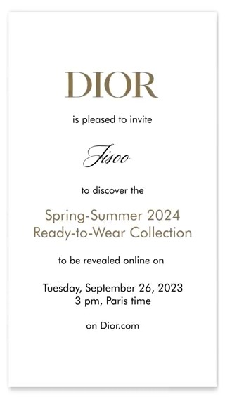 Guess who's coming to the #DiorSS24 show from Maria Grazia Chiuri? Join front-row favorites including JISOO, Jenna Ortega, @AnyaTaylorJoy, Jennifer Lawrence and Charlize Theron for the September 26 unveiling by creating your own personalized e-vite