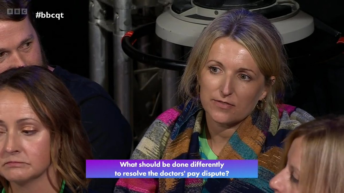 “Patients are at risk every single day of the week… people are dying in the back of ambulances and this cannot go on” This #bbcqt audience member, a nurse, says she will continually vote to strike “for patient safety” #bbcqt