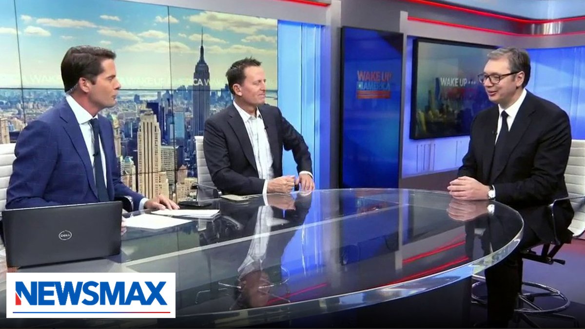 On Friday's "Wake Up America," Serbian President Aleksandar Vučić discusses the tensions between Serbia and Kosovo, plus his fond memories of working with the Trump administration. Александар Вучић Rob Finnerty Richard Grenell