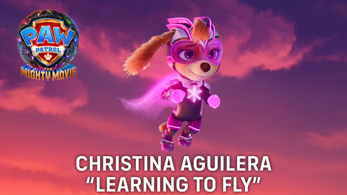 Chase your dreams and touch the sky with Christina Aguilera and her new song “Learning to Fly” from PAW Patrol: The Mighty Movie. Watch the full music video now: #PAWPatrolMovie