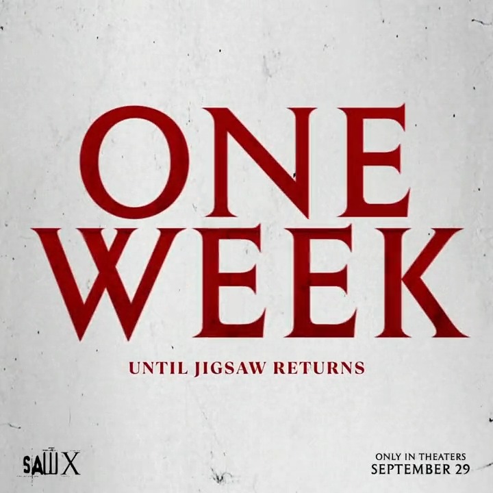 in just one week, all will be revealed... #SawX comes to theaters on #SawTenber 29.