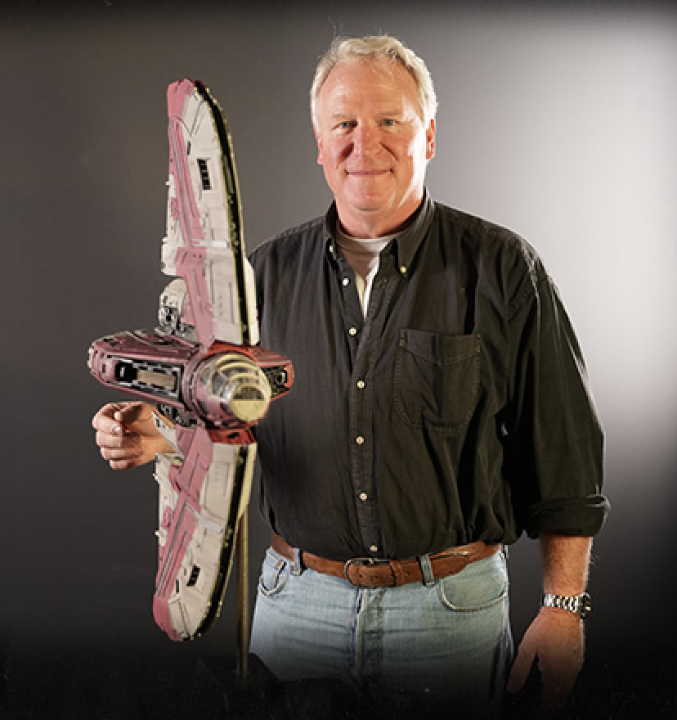 Nice ride. Industrial Light & Magic model maker John Goodson gives us all the details on the T-6 Jedi Shuttle. #Ahsoka now streaming on Disney+.