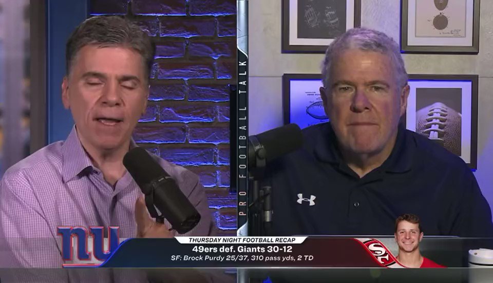THE DUMBEST TAKE OF ALL TIME: Mike Florio says Brock Purdy is NOT The #49ers franchise QB because his name is to close to TURDY🤯 “Brock Purdy is just kind of a weird name, it doesn’t sound like a franchise quarterback name, Purdy is a little to close to TURDY” “I think people have a hard time looking at that name and saying that’s a franchise quarterback”