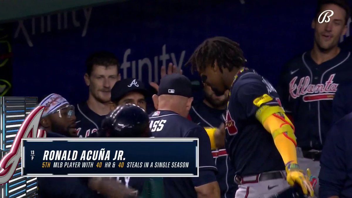 RONALD ACUÑA JR. IS THE NEWEST MEMBER OF THE 40/40 CLUB ON THE WAY TO STARTING HIS OWN 40/70 CLUB
