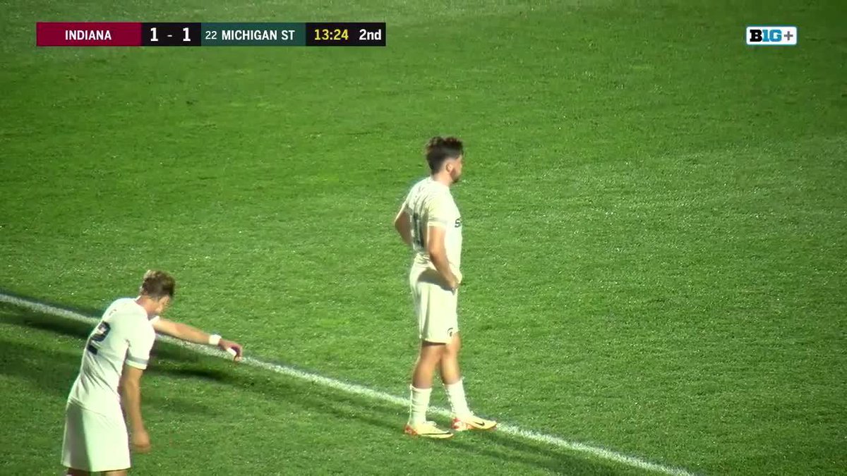 From Ireland with love!!! With his parents here visiting from Ireland, Sean Kerrigan nets a goal in his 3rd-straight game, smashing home the PK!!! 78' | IU 1 MSU 2 #GoGreen | #DefendDeMartin