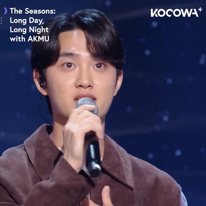 D.O.'s voice, I am just speechless. And, audiences' reactions, just priceless 💟 Stream #TheSeasonsLongDayLongNightWithAKMU on #KOCOWA+👉 #KOCOWA #KOCONUTS #dokyungsoo #DO #EXO #kpop #kpopstange #kpopidol #leesuhyun #leechanhyuk #AKMU