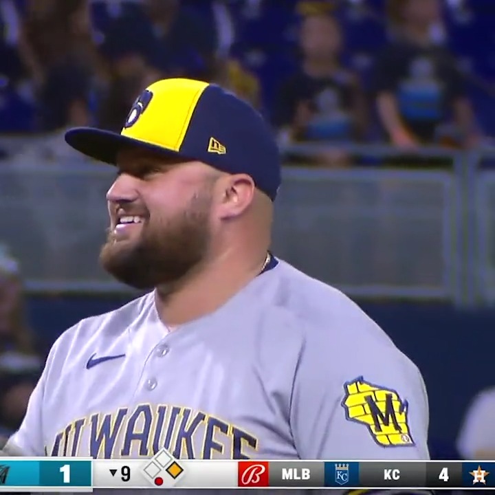 First Major League strikeout ✅ 0.00 ERA ✅ Clinched a #postseason spot ✅ Rowdy Tellez is living the dream.