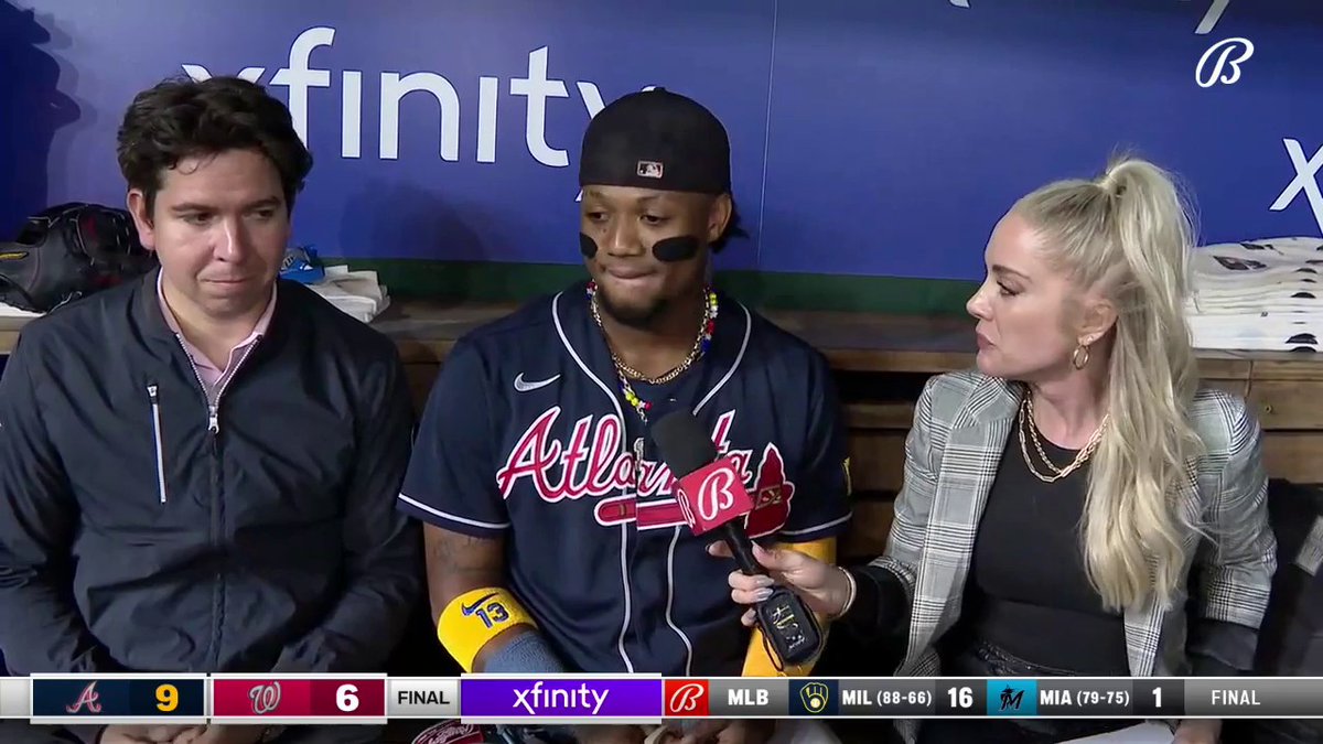 "Honestly, I don't think I've ever felt any more nervous or excited as I was rounding the bases." Ronald Acuña Jr. reflects on his 40-60 chase. Kelly Crull sits down with the MVP favorite after another Atlanta Braves win.