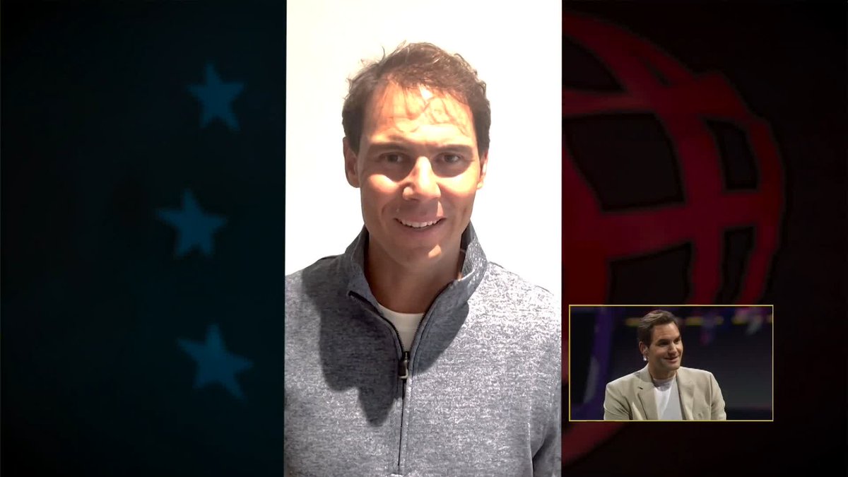 Rafa Nadal sends in a question to Roger Federer at Laver Cup: Rafa: “Who’s been your favorite double’s partner? 😉” Roger: “I mean.. I thought it was my wife until this guy showed up… Rafa can have it” 😂