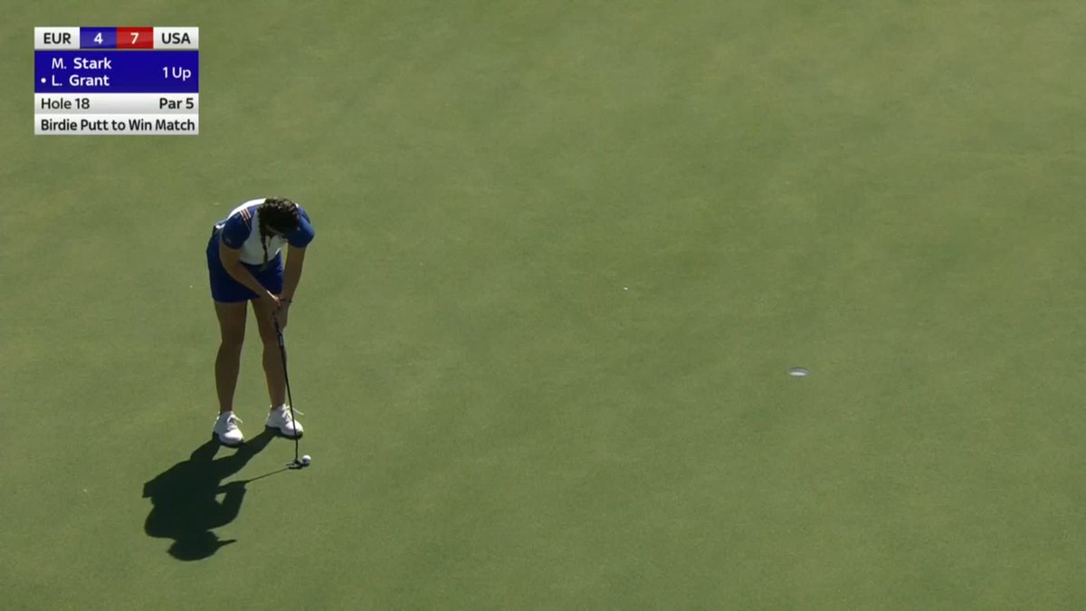 The two Swedish stars win the final point of the foursomes 🙌 #TeamEurope | #SolheimCup