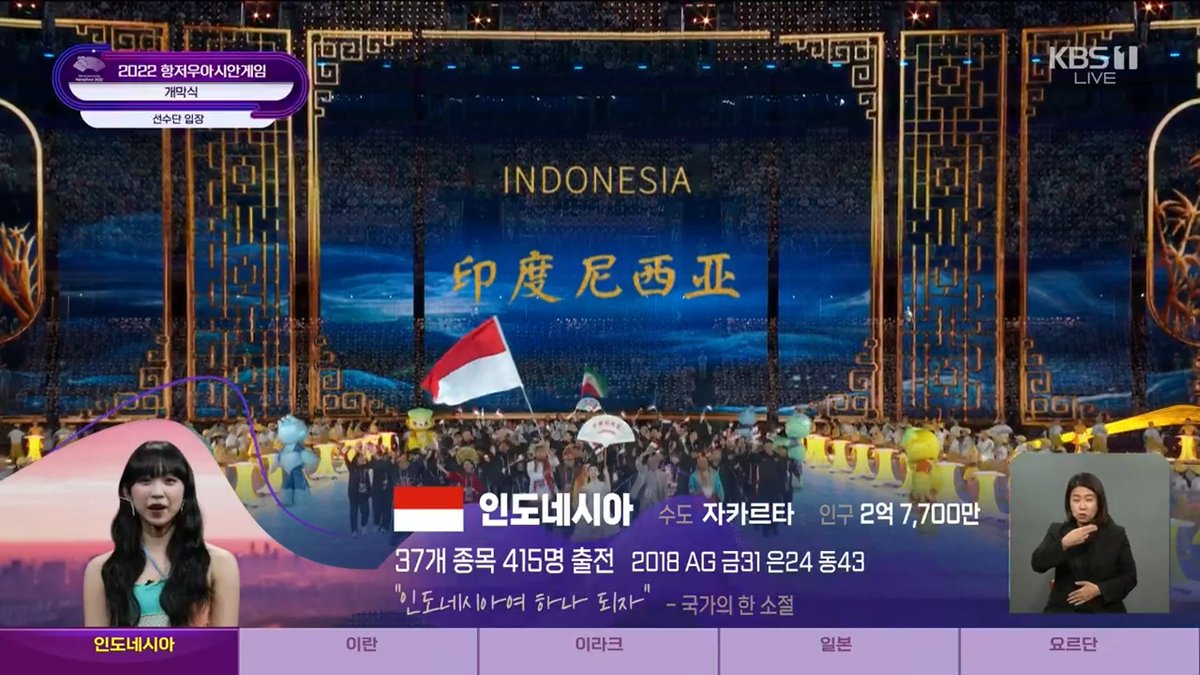 -star Dita Karang Introduce Indonesian contingent at the Asian Games 2023