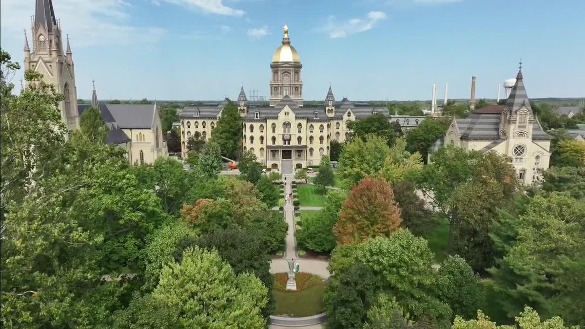 We're back on the campus where it all started 🧡 Our first road show was in South Bend in 1993 ☘️ #CollegeGameDay