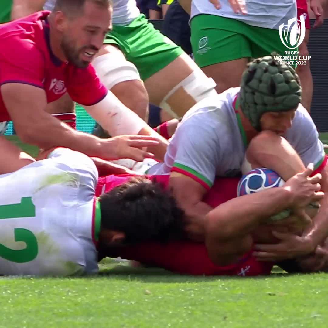 Incredible defence from Portugal 👏 #RWC2023 | #GEOvPOR