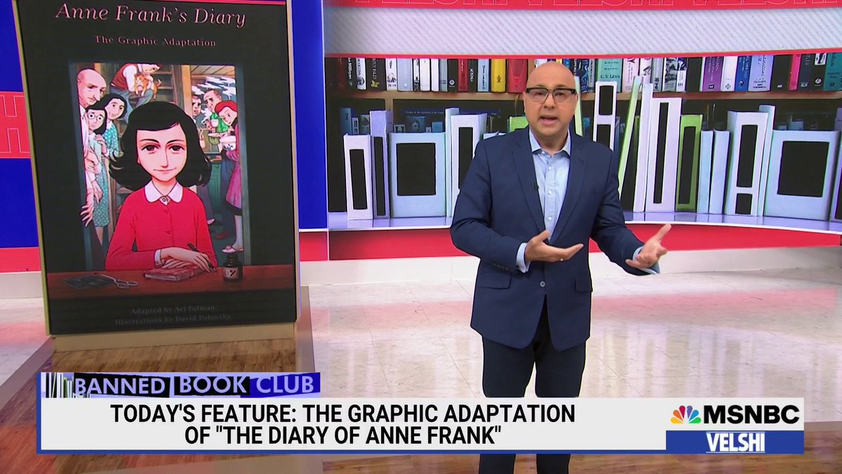 Last week a Texas teacher was fired for assigning “Anne Frank’s Diary: The Graphic Adaptation” to their 8th grade class. No literature, even the most celebrated and important, is immune. #Velshi #VelshiBannedBookClub