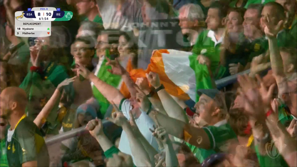 Sound on! 🔈 Listen to the Fields of Athenry being belted around the Stade De France! 🇮🇪 #RWC2023 | #RSAvIRE