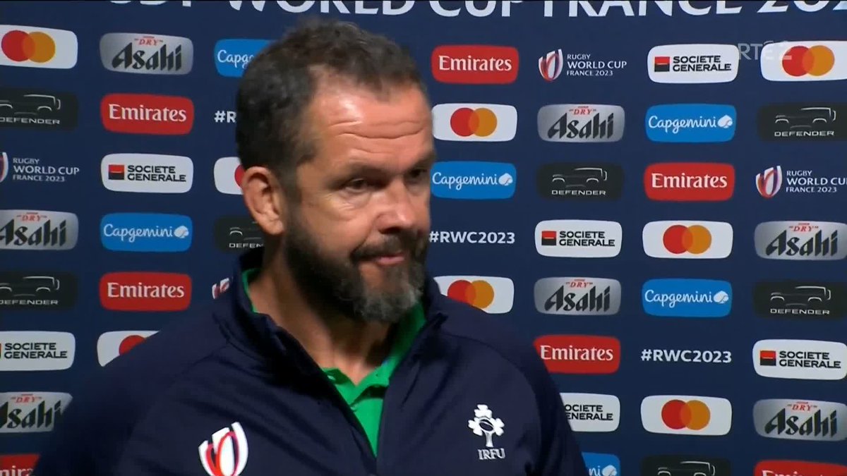 Ireland Head Coach Andy Farrell gives his reaction after overseeing a World Cup Pool Stage victory over South Africa ☘️ ✍️ Recap