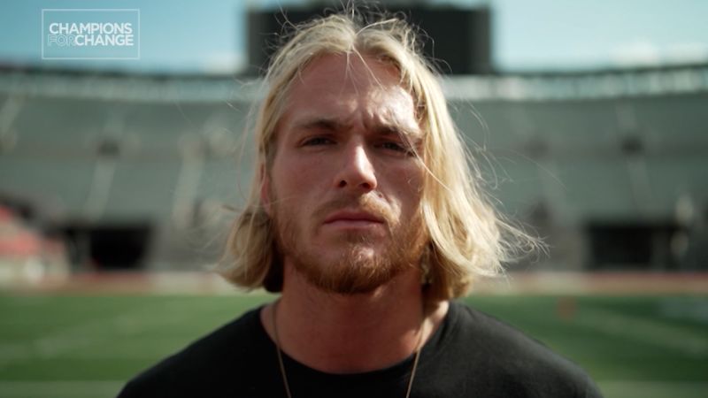 He gave his all on Ohio State University's football team. But his toughest fight was off the field, battling depression. See how he's inspiring student athletes across the country and proving strength in the face of vulnerability.