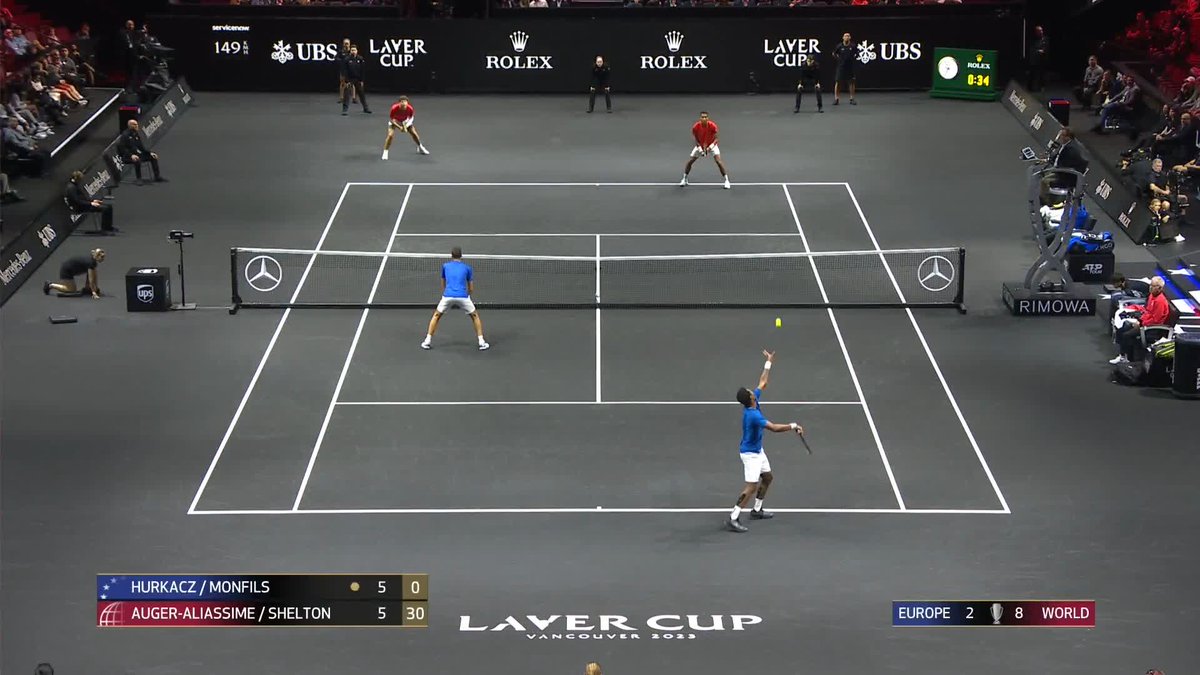 Blink and you'll miss it. Ben Shelton | #LaverCup