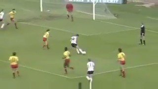 It’s the 40th anniversary of Glenn Hoddle scoring this wonderful goal at Watford. Goodness me. That poor defender was halfway to the dressing room…