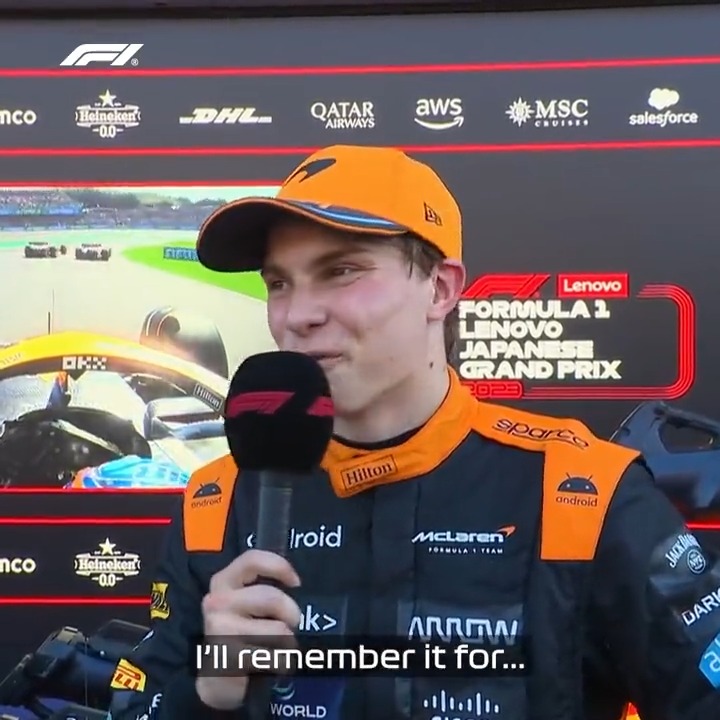 "I'll remember [this day] for a very, very long time" #JapaneseGP Oscar Piastri