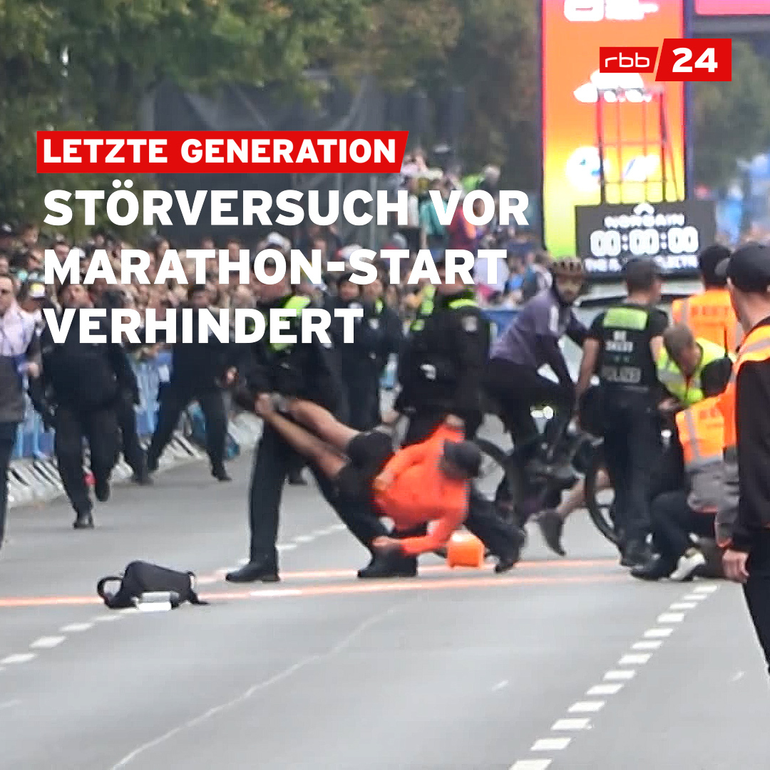 Der 49. #BerlinMarathon ist Sonntag morgens reibungslos gestartet. Kurz vor dem Start wollten Mitglieder der „#LetztenGeneration“ sich auf die Straße setzen, das konnte jedoch innerhalb weniger Minuten von der #Polizei und dem Sicherheitspersonal verhindert werden. #Berlin