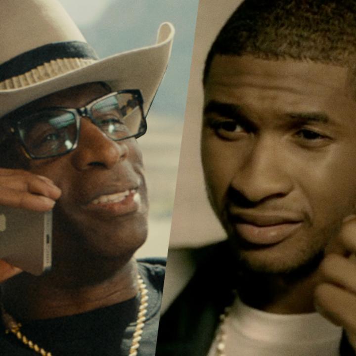 USHER. LAS VEGAS. APPLE MUSIC HALFTIME SHOW. #SBLVIII Usher Raymond IV, @deionsanders, @nfl, @nfloncbs