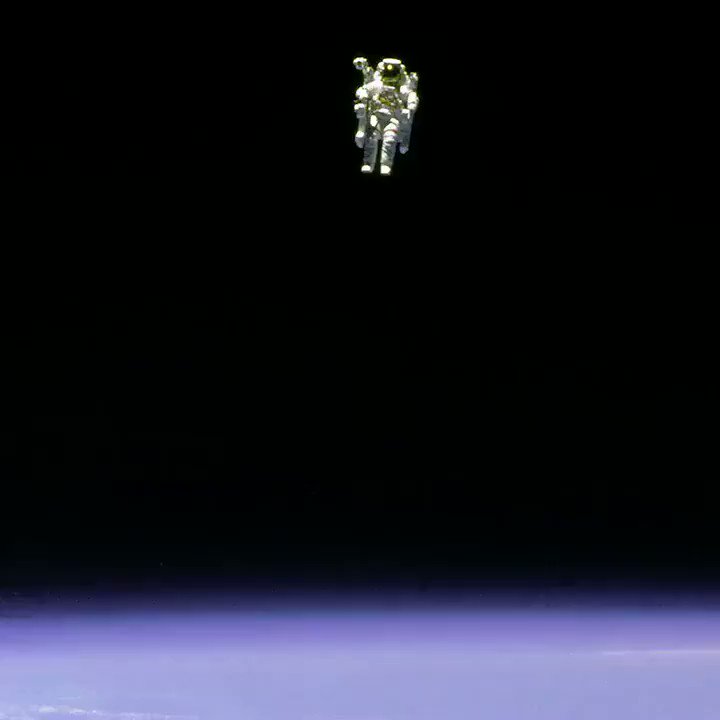 This iconic photograph is still considered one of the most-terrifying space photographs to date. Astronaut Bruce McCandless II became the first human being to do a spacewalk without a safety tether linked to a spacecraft. In 1984, he floated completely untethered in space with nothing but his Manned Maneuvering Unit keeping him alive.
