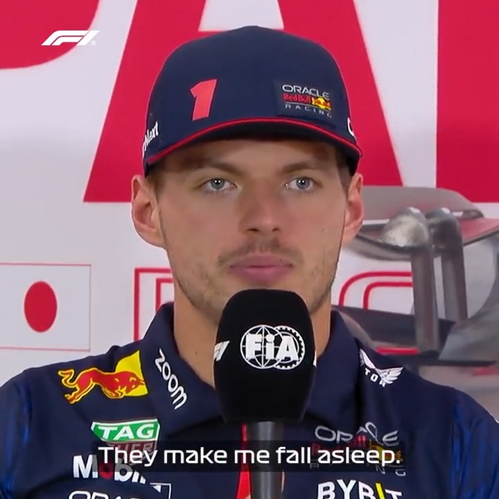 “They make me fall asleep.” 🗣️ It turns out Max really doesn't like podcast 😅 #F1 #JapaneseGP