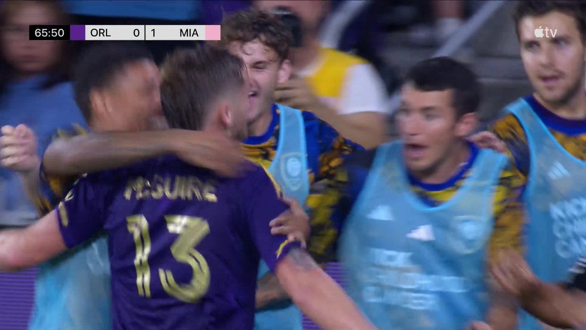 The impressive rookie season for Duncan McGuire continues! 👏 His 9th goal Orlando City SC equalizes the score against Inter Miami.