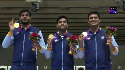 First Gold medal for India in Asian Games 2023 🇮🇳 - National Anthem of India, Goosebumps moment.