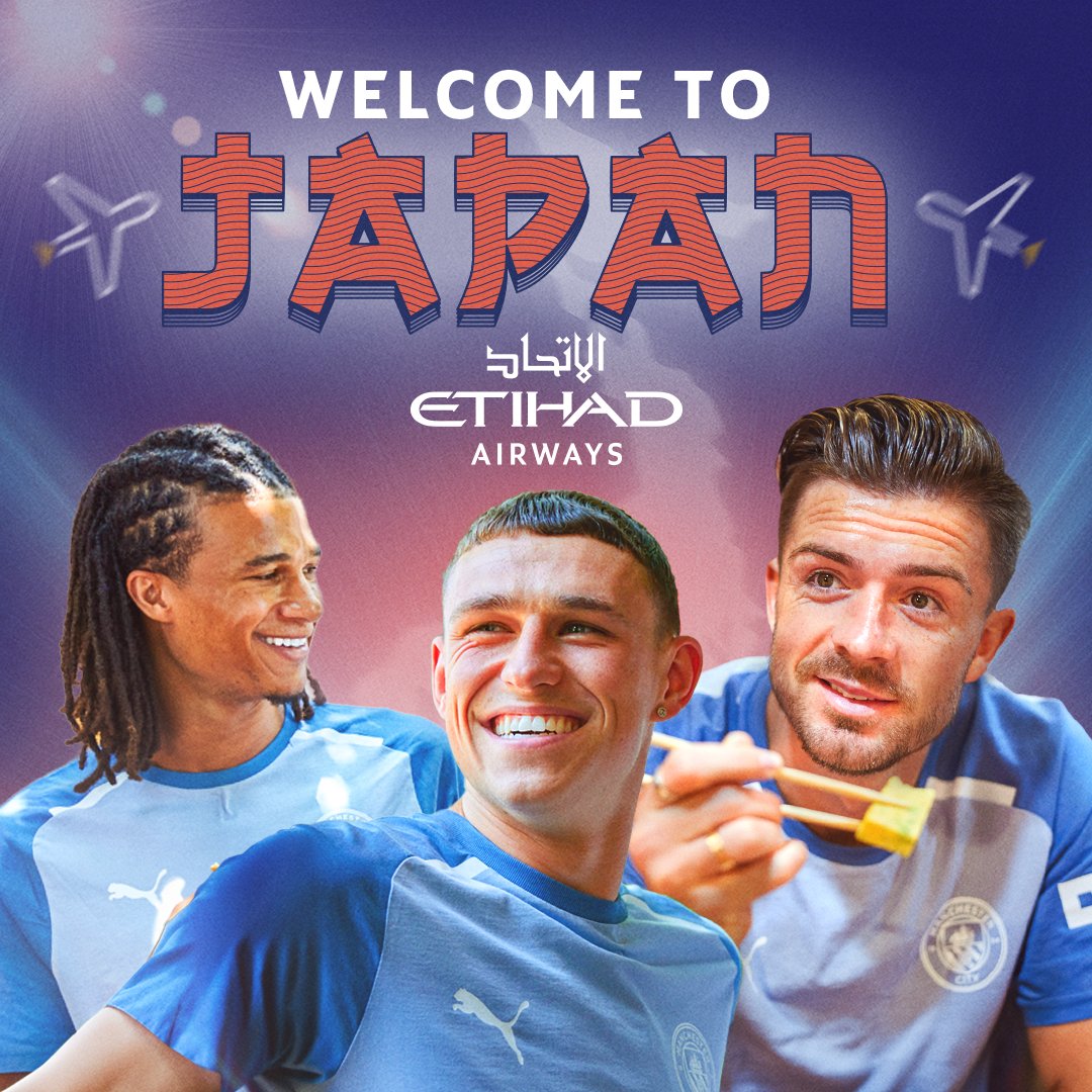 "A place like nowhere else" 💬 Explore Japan with Jack Grealish, Phil Foden and Nathan Aké 🇯🇵 With 12 flights a week, tap the link below to book your next adventure to Osaka or Tokyo with Etihad Airways ✈️