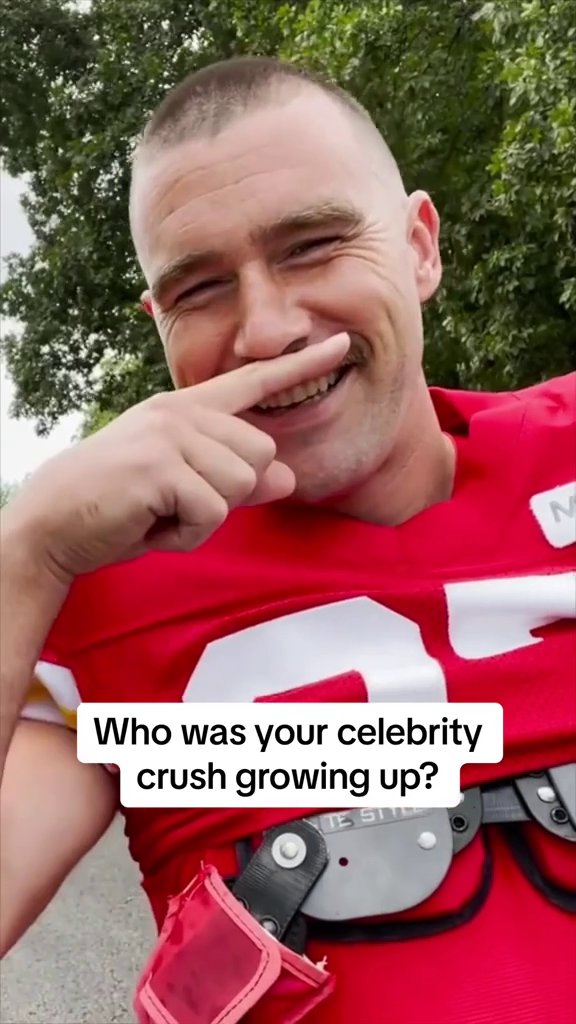 Travis Kelce responded “Taylor Swift” when asked who is celebrity crush is. (via SportsCenter)