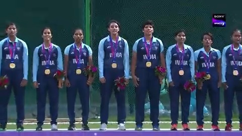 Golden Girls of 🇮🇳 🏅 A proud moment for all of us watching the Indian Women's Cricket Team at the #AsianGames2023 medal ceremony 🥹 #PlayBold #Cheer4India #IndiaAtAG22 #TeamIndia