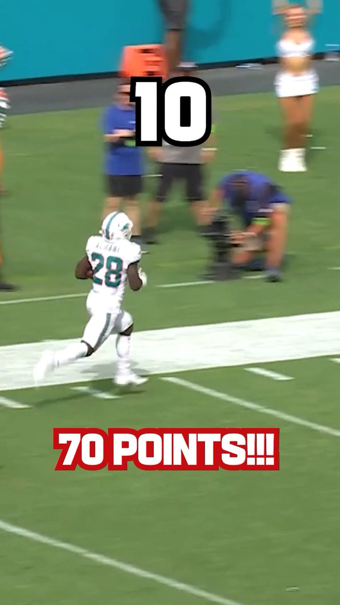 The Miami Dolphins really dropped a 70 Burger 🍔
