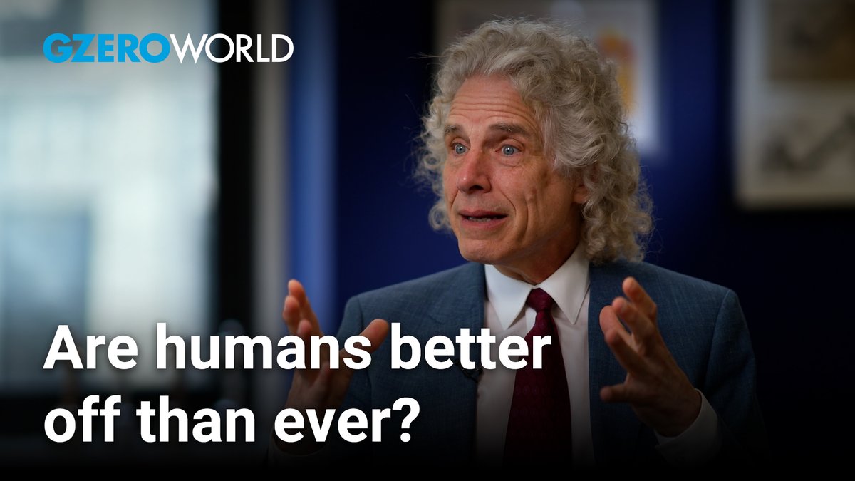 Amount of the world’s population living in global poverty 200 years ago: 90% Now: 8-9% Generally, humanity is much better off today than at any point in our past, says Steven Pinker #GZEROWorld