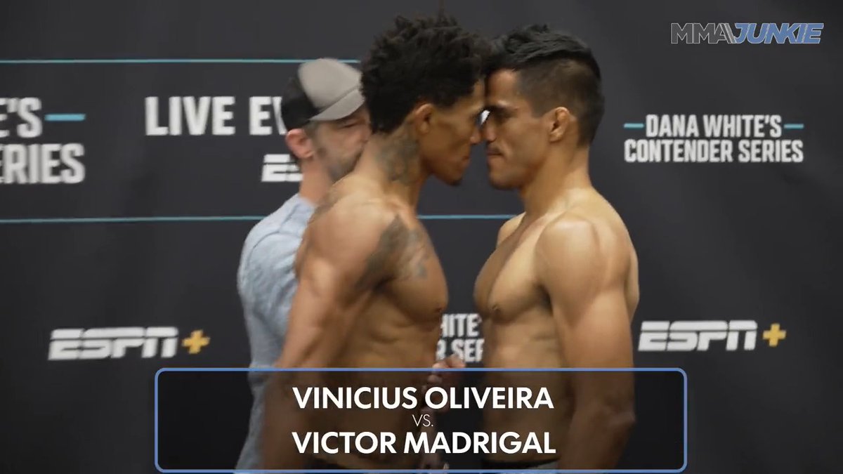One set of fighters got up close and personal at #DWCS faceoffs ahead of Tuesday's episode. Who will get UFC contracts this week? ✍️