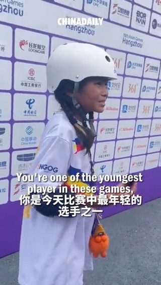 The youngest player of the #Hangzhou Asian Games: I don't think about it too much, I just want to have fun. #AsianGames