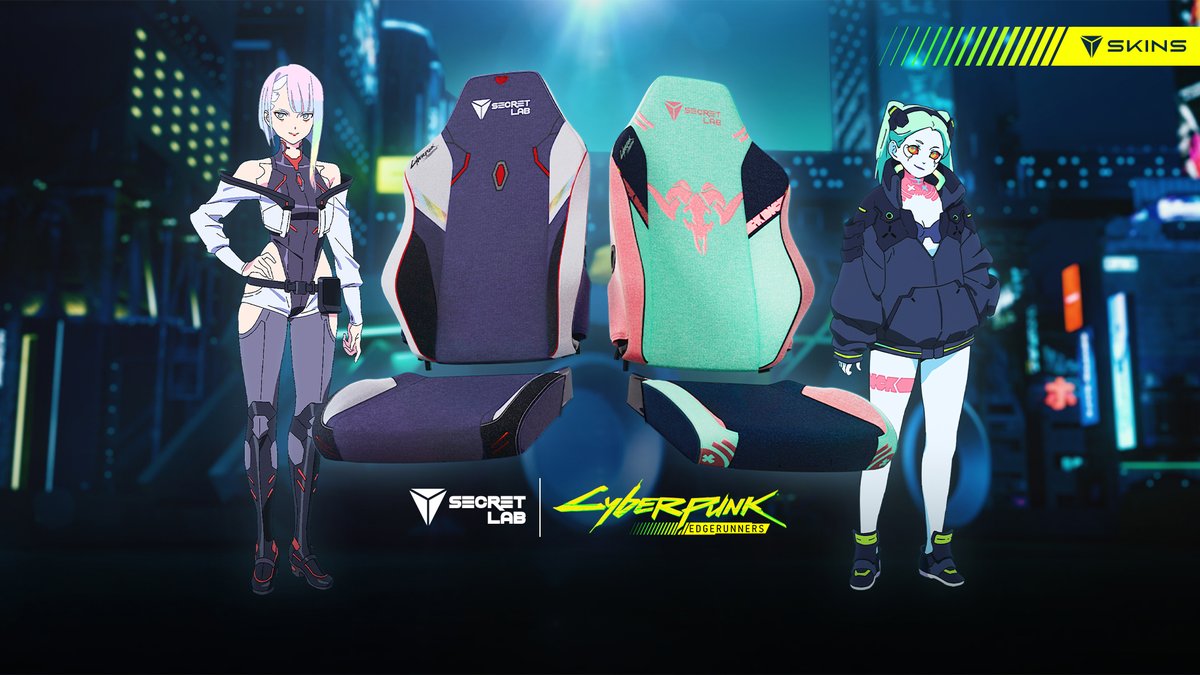 You can be an edgerunner, while still sitting comfortably! Check out the Secretlab SKINS Cyberpunk: Edgerunners Lucy and Rebecca Edition for your Titan Evo! ✨ 👉