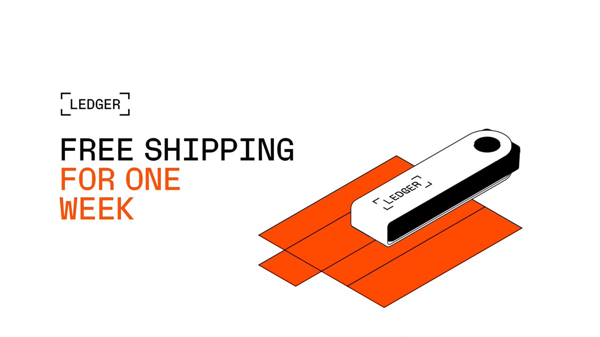 Ordering a Ledger is easy. For the next 7 days, the shipping is also free. Order any Ledger Nano on and we'll ship it to you, for free – across the globe 🌐 Get yours now: