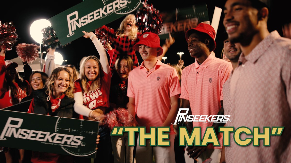 18 holes of 𝙥𝙪𝙧𝙚 𝙥𝙪𝙩𝙩𝙞𝙣𝙜 𝙥𝙡𝙚𝙖𝙨𝙪𝙧𝙚: Wisconsin Football vs. Wisconsin Basketball ⛳ 𝓣𝓱𝓮 𝓜𝓪𝓽𝓬𝓱 presented by Pinseekers! Full video coming soon 🔗: