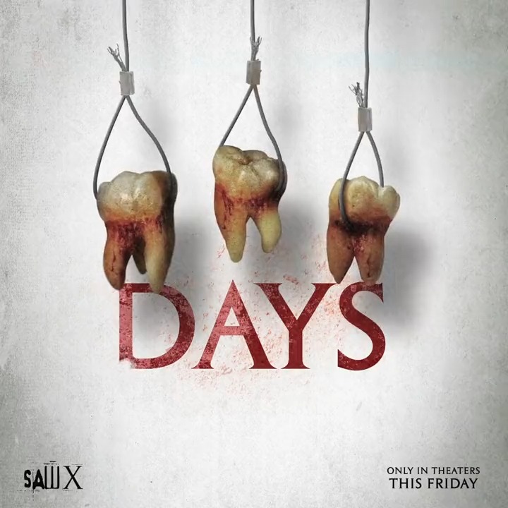 smile... only 3 days until #SawX comes to theaters this Friday, #SawTenber 29.